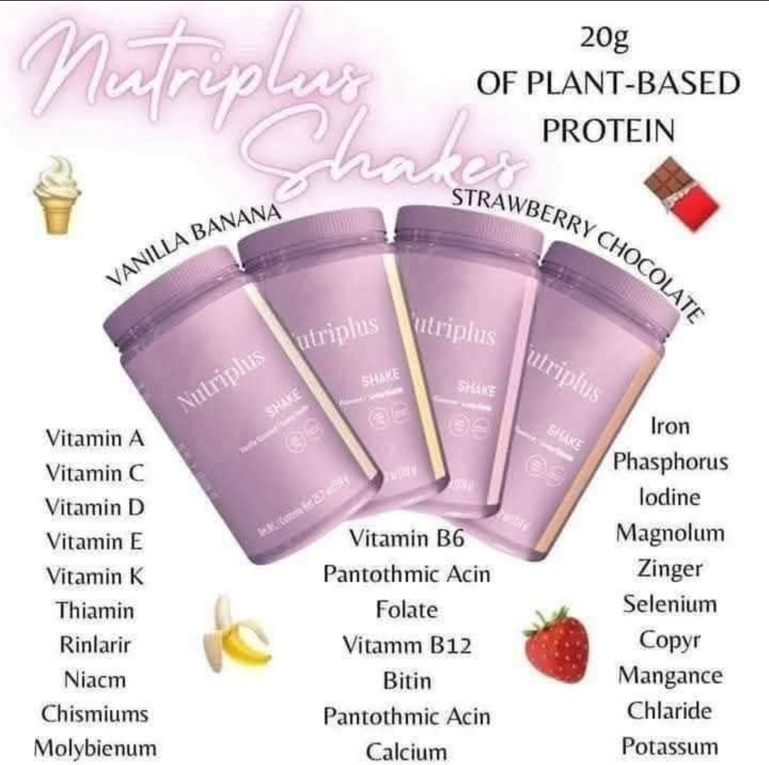 Plant-Based Weight-loss Protein Shake – Vanilla Banana or Strawberry Chocolate